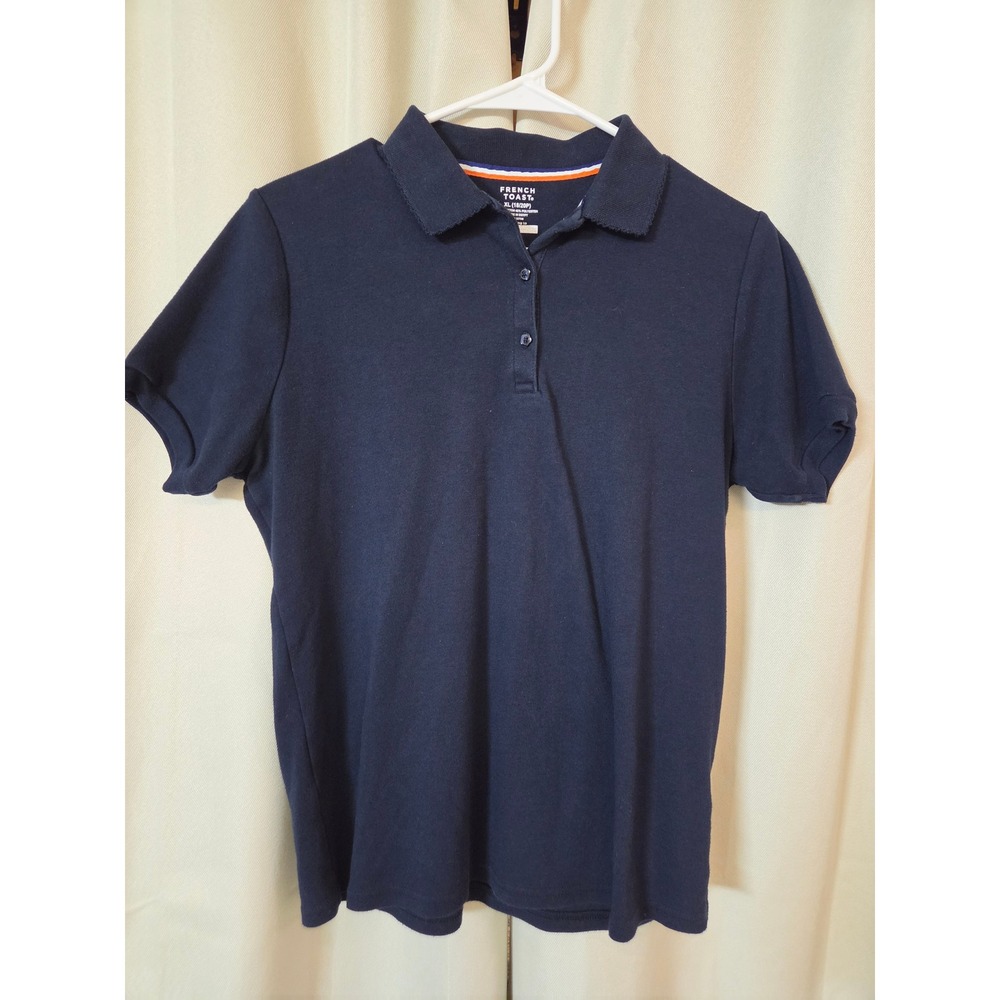 French Toast Girls School Uniform Polo Shirt Navy Blue Plus Size XL 18/20 Plus